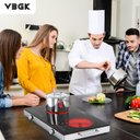 Ver imagem 3 de Vbgk Cooktop Elétrico 24" 2400w 2 Queimadores Controle de Botão (preto)