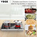 Ver imagem 2 de Vbgk Cooktop Elétrico 24" 2400w 2 Queimadores Controle de Botão (preto)