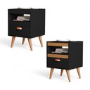 Ver imagem 3 de Kit 02 Mesas de Cabeceira Flex Sal Preto e Ypê Sal Movelaria