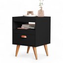 Ver imagem 4 de Kit 02 Mesas de Cabeceira Flex Sal Preto e Ypê Sal Movelaria