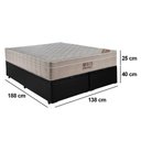 Ver imagem 3 de Cama Box Baú Casal Sintético Bipartido + Colchão Ortobom Airtech Molas Ensacadas 65x138x188