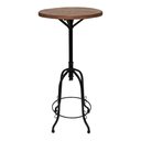 Ver imagem 1 de Mesa Bistrô Alta Ferro e Madeira Regulável 50cm