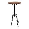 Mesa Bistrô Alta Ferro e Madeira Regulável 50cm - 1