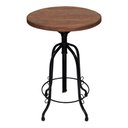 Ver imagem 2 de Mesa Bistrô Alta Ferro e Madeira Regulável 50cm