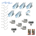 Ver imagem 1 de Kit de Calha Telhado Beiral 10m Calha Galvanizada Saída Redonda - Suporte Prolongado Galvocalhas