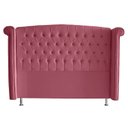 Ver imagem 1 de Cabeceira de Cama Box Malibu King 195 Cm Suede Rosa Bebê do Lar Móveis