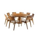 Ver imagem 2 de Mesa Redonda 150cm com 8 Cadeiras Lana Móveis Rafana