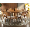 Ver imagem 1 de Mesa Redonda 150cm com 8 Cadeiras Lana Móveis Rafana