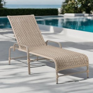 Espreguiçadeira Corda Náutica em Alumínio para Piscina Edícula Catar