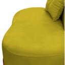 Ver mais imagens de Namoradeira Sofá Feijão Luna 100cm Orgânica Veludo Amarelo