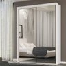 Guarda Roupa Solteiro Mdf 2 Portas Espelho 170 Cm Qualitá Belmax:branco - 1