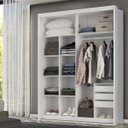 Ver imagem 2 de Guarda Roupa Solteiro Mdf 2 Portas Espelho 170 Cm Qualitá Belmax:branco