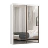 Guarda Roupa Solteiro Mdf 2 Portas Espelho 170 Cm Qualitá Belmax:branco - 3