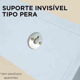Prateleira Porta Fraldas Branca com Toalheiro Mdf Infantil - 4