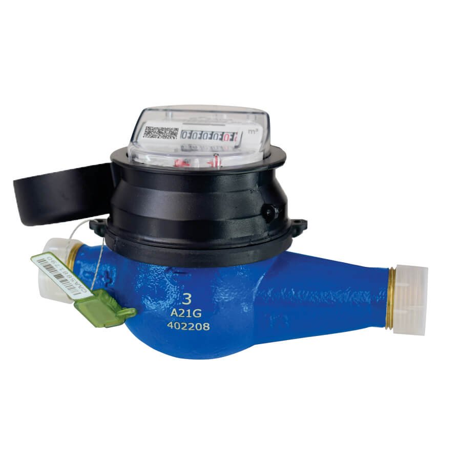 Hidrômetro Multijato 3m³/h 1/2 polegadas x 165mm Com Qr-Code Fae Tecnologia | Saga Medição Multijato - 1