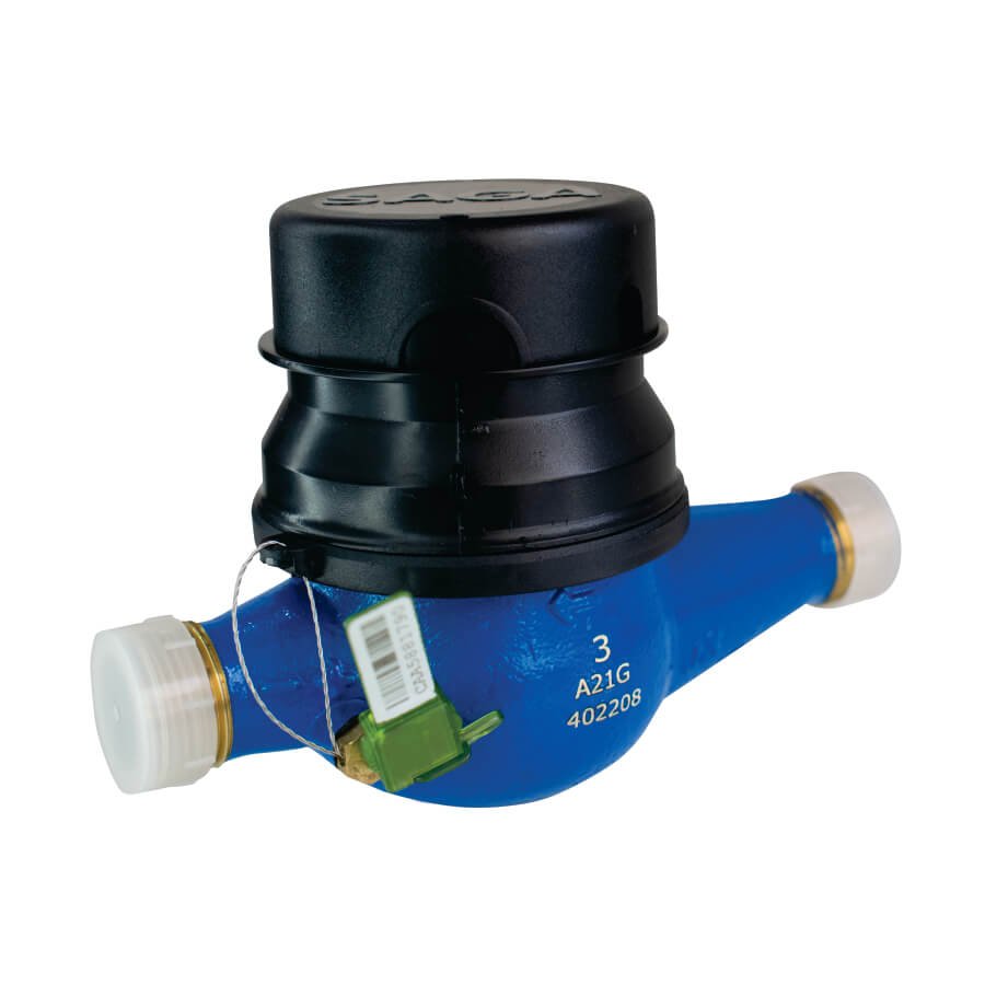 Hidrômetro Multijato 3m³/h 1/2 polegadas x 165mm Com Qr-Code Fae Tecnologia | Saga Medição Multijato - 3