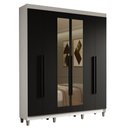 Ver imagem 3 de Guarda-Roupa Casal com Pés 6 Portas Batentes com Espelho Saturno Madesa