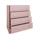 Ver imagem 5 de Cômoda Infantil Divertidamente 4 Gavetas Rosa - Panorama Móveis