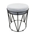 Ver imagem 4 de Puff Multiuso Com Mesa 2 Em 1 Suede Base Preto Cinza