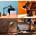 Ver imagem 2 de Luminária Mesa E Bancada Escritorio Quarto Articulável Metal Grande Garra