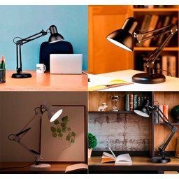 Luminária Mesa E Bancada Escritorio Quarto Articulável Metal Grande Garra - 2