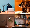 Ver imagem 2 de Luminária Mesa E Bancada Escritorio Quarto Articulável Metal Grande Garra