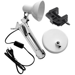 Luminária Mesa E Bancada Escritorio Quarto Articulável Metal Grande Garra - 10
