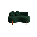 Ver imagem 1 de Sofá Decorativo Curvo Orgânico Living Veludo Verde - Montanaris Decor