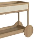 Ver imagem 6 de Carrinho Bar 1 Gaveta Oslo Artesano 112 Cm Largura Mdp Hanover Palha Sintética Bege Pé Madeira