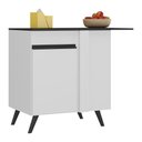 Ver imagem 1 de Balcão Cozinha de Canto 1 Porta Veneza Multimóveis V3743 Branco/Preto