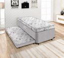 Ver imagem 1 de Cama Box Solteiro Ortopédica Conjugada C/ Cama Auxiliar 88 x 188 - Matelassê Branco