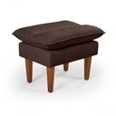 Ver mais imagens de Sofá Cama Andorra 3 Lugares Império Reclinável Casal Pés Madeira com Banqueta Suede Marrom 379