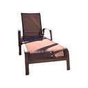 Ver imagem 1 de Espreguiçadeira Lótus Reta Marrom para Piscina Resistente