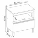 Ver imagem 7 de Balcão de Cozinha Proença 80cm 1 Porta e 1 Gaveta Nogueira Touch-nude Prime Tx com Tampo Mdf -