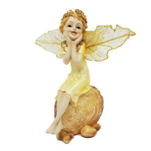 Enfeite Decoração Casa Jardim Fada Fadinha Resina Apaixonada