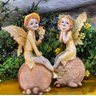 Enfeite Decoração Casa Jardim Fada Fadinha Resina Apaixonada - 8