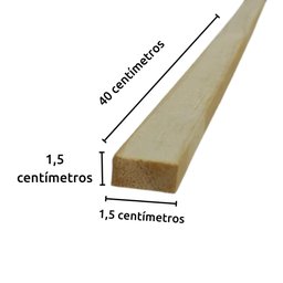 20 Ripas P/ Artesanato Repac Madeiras Pinus 1,5x1,5x40cm - 5