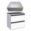 Ver imagem 1 de Gabinete Para Banheiro Gaia 60 com Cuba Prisma Cozimax Branco