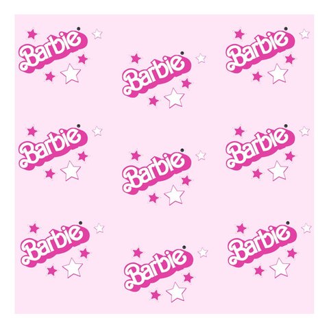 Papel de Parede Baby Temático Barbie Logotipo - 3,30x0,50m