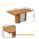 Ver imagem 4 de Mesa de Jantar Aspen com 6 Cadeiras Eloise Moderna Mobília Tork Naturale