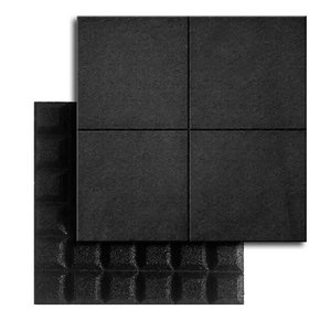 Piso de Borracha Olympic Play 40mm - 1,00x1,00m - Preto