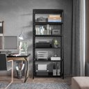 Ver imagem 3 de Estante / Armario de Aço 90cm 6 Bandejas Suporta 120kg:preto