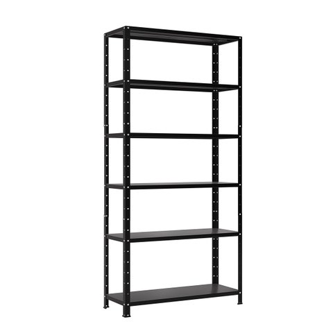 Estante / Armario de Aço 90cm 6 Bandejas Suporta 120kg:preto