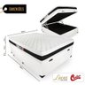 Cama Box Baú Casal + Colchão Castor 138x188x69cm Branco - 7