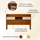 Ver imagem 4 de Cabeceira em Mdf Cama Queen Aurora Prateleira Organizadora Quarto Cama Box 167cm:nature
