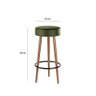 Kit 4 Banquetas Banco Alto Londres Couro Verde Bar Cozinha Pés Madeira Ms Decor - 2