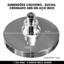 Ver imagem 4 de Chuveiro/ Ducha Abs 150mm Cromado com Braço em Aço Inox Big Obra