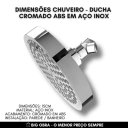 Ver imagem 6 de Chuveiro/ Ducha Abs 150mm Cromado com Braço em Aço Inox Big Obra