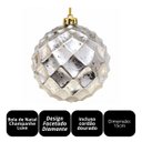 Ver imagem 6 de Bola de Natal Grande 15cm Champanhe Prata Facetada Diamante Luxo