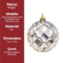 Ver mais imagens de Bola de Natal Grande 15cm Champanhe Prata Facetada Diamante Luxo